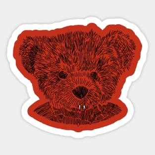 Halloween Horror Vampire Teddy Bear Sticker